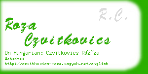 roza czvitkovics business card